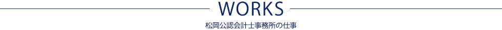 WORKS 松岡公認会計士事務所の仕事